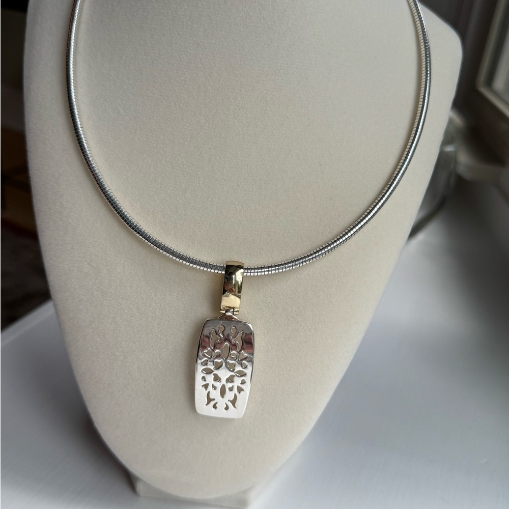 Premier Designs Silver and Gold Modern Necklace